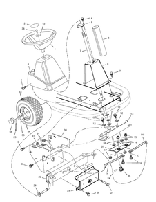 Steering Diagram and Parts List for 309006X78A 2006 Briggs and Stratton Lawn Tractor